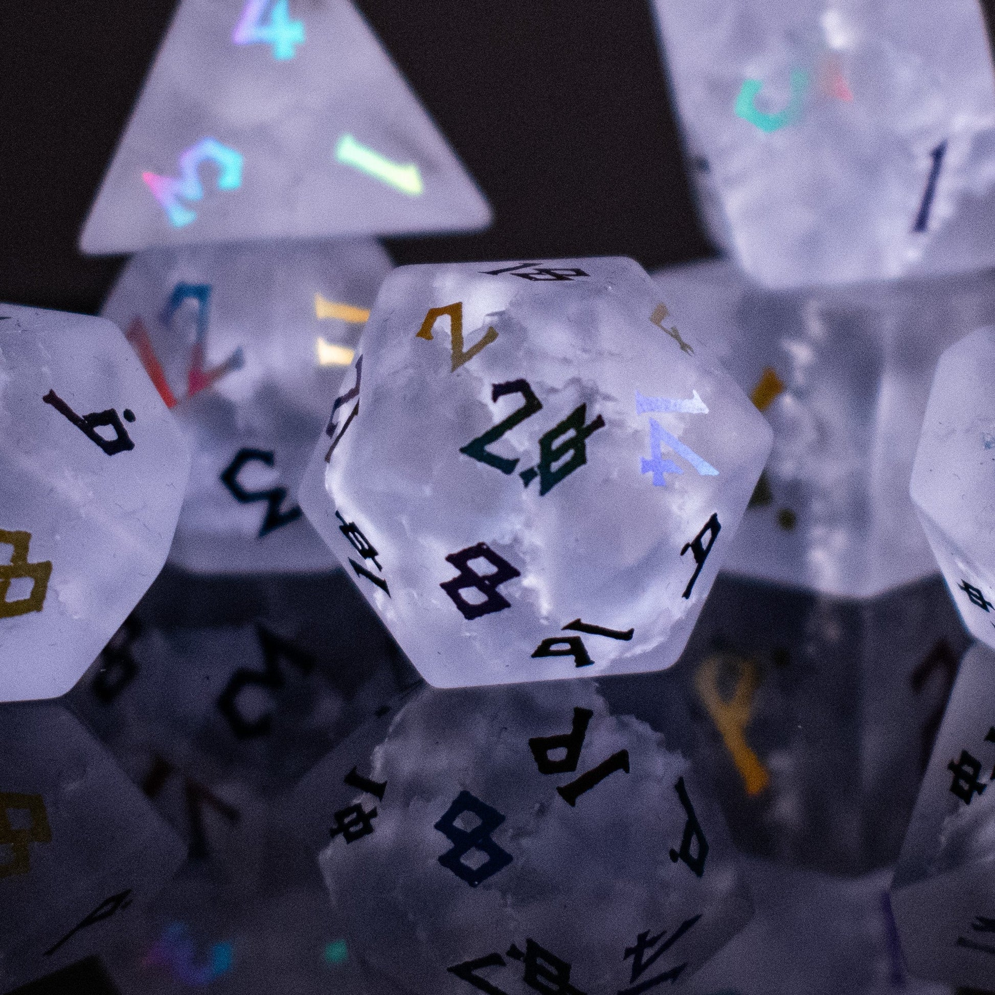 Bifrost Raised Lava Glass Dice Set