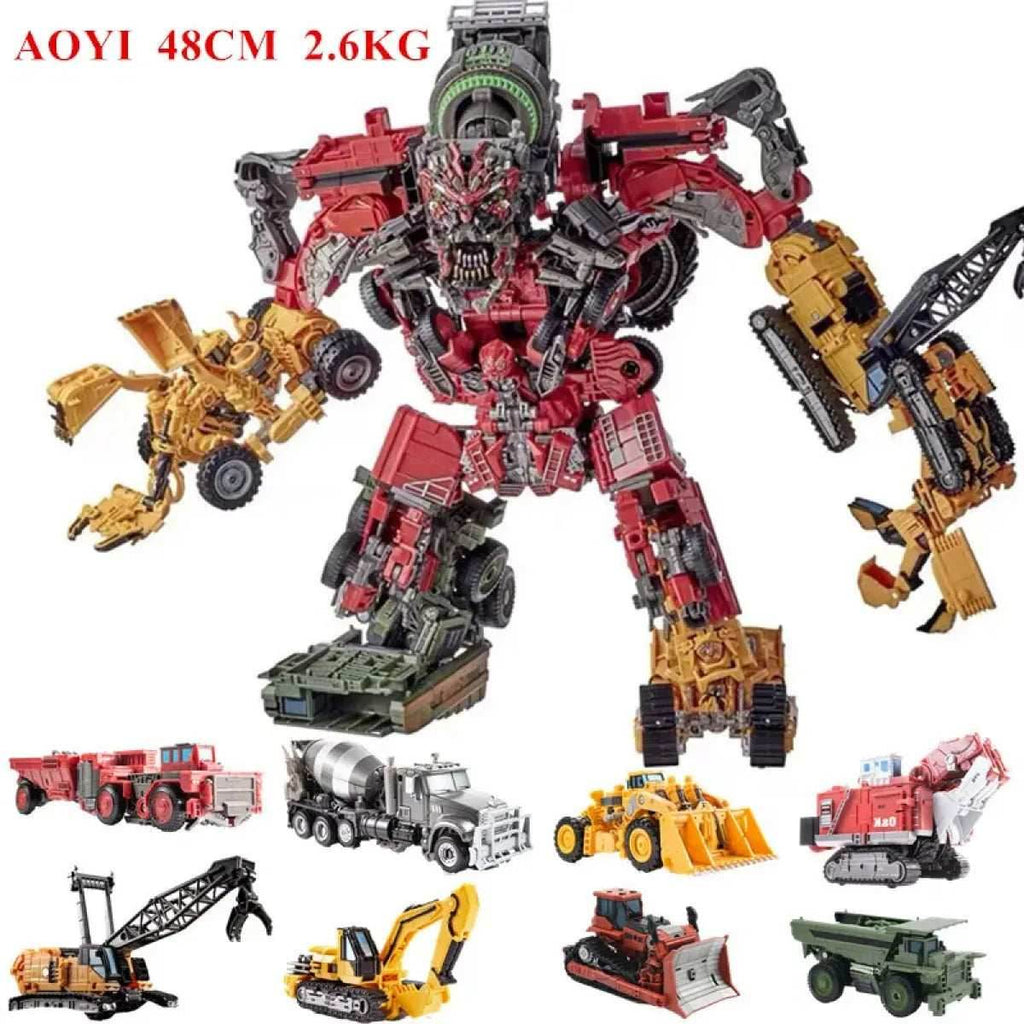 Jinbao 5-in-1 Big Transformation Predaking Anime Robot Action Figure - AOYI 8 IN 1