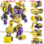 Jinbao 5-in-1 Big Transformation Predaking Anime Robot Action Figure - JINBAO Yellow 6 in 1