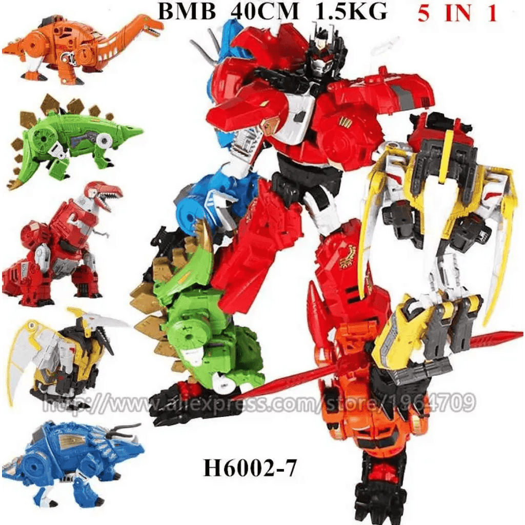 Jinbao 5-in-1 Big Transformation Predaking Anime Robot Action Figure - BMB H6002-7 5 IN 1