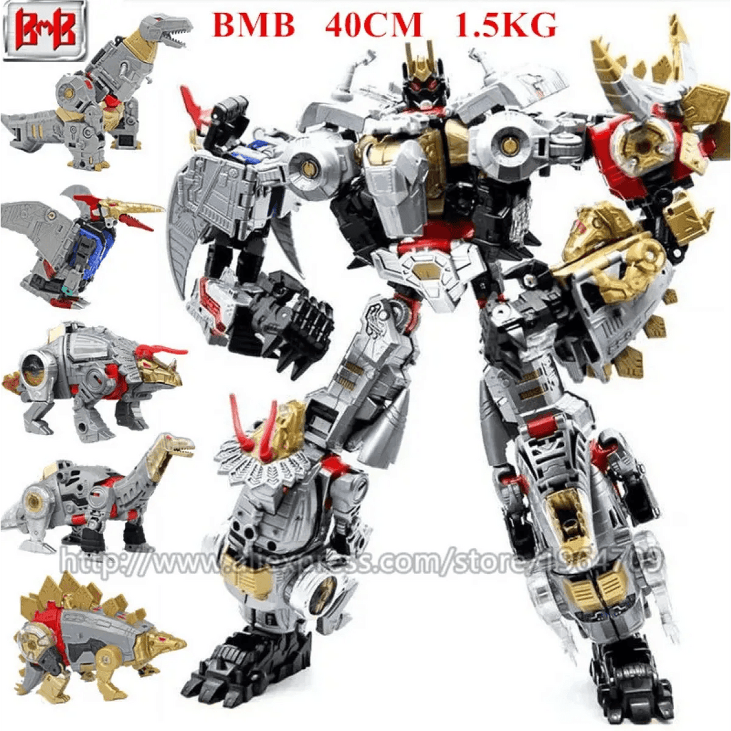 Jinbao 5-in-1 Big Transformation Predaking Anime Robot Action Figure - AOYI 8 IN 1