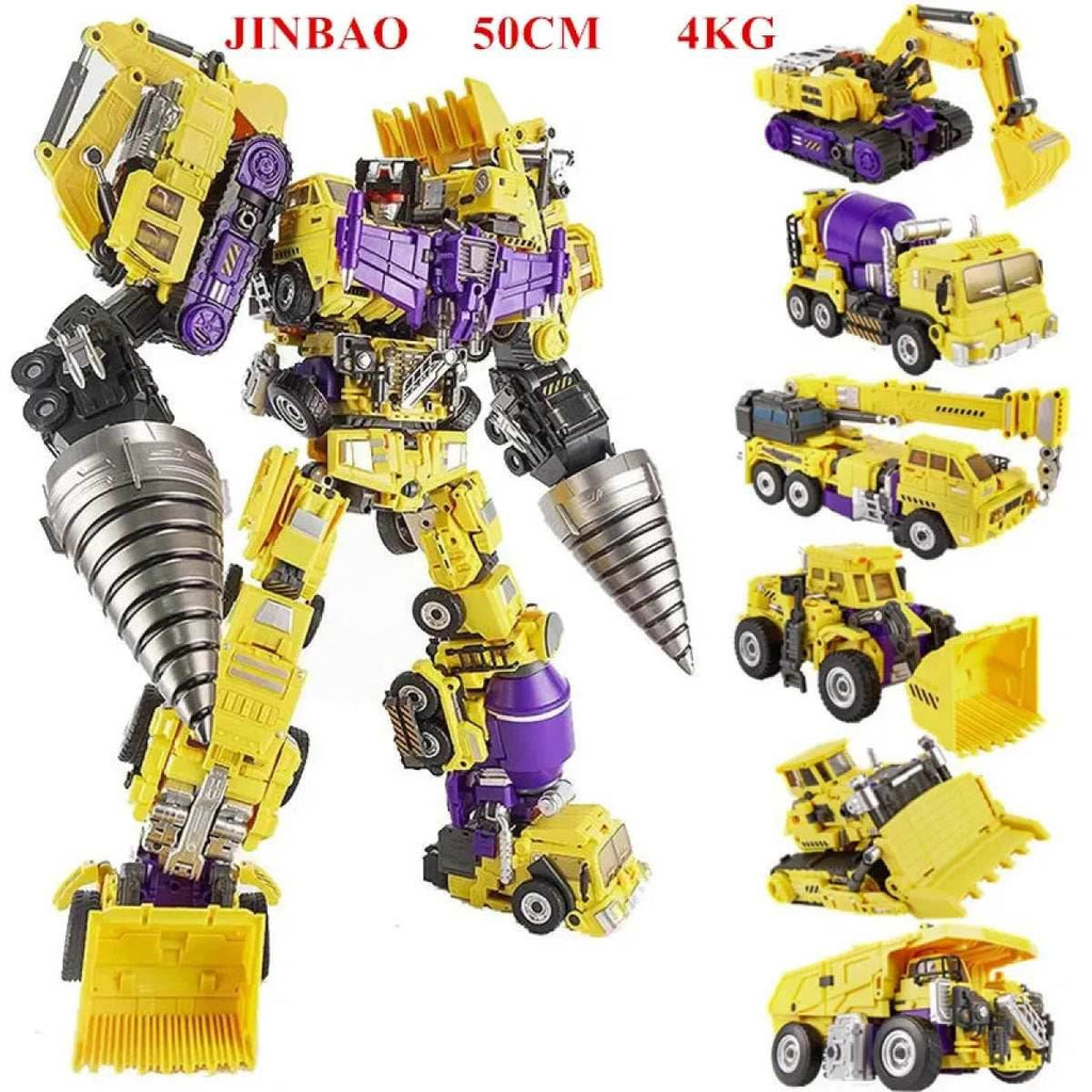 Jinbao 5-in-1 Big Transformation Predaking Anime Robot Action Figure - JINBAO Yellow 6 in 1 1