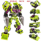Jinbao 5-in-1 Big Transformation Predaking Anime Robot Action Figure - JINBAO Green 6 in 1 1
