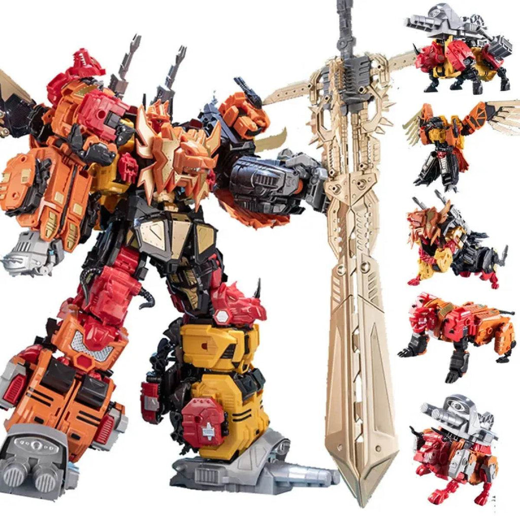 Jinbao 5-in-1 Big Transformation Predaking Anime Robot Action Figure - AOYI 8 IN 1