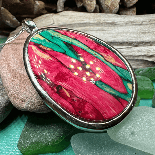 Scottish Organic Heathergems Necklace - Green