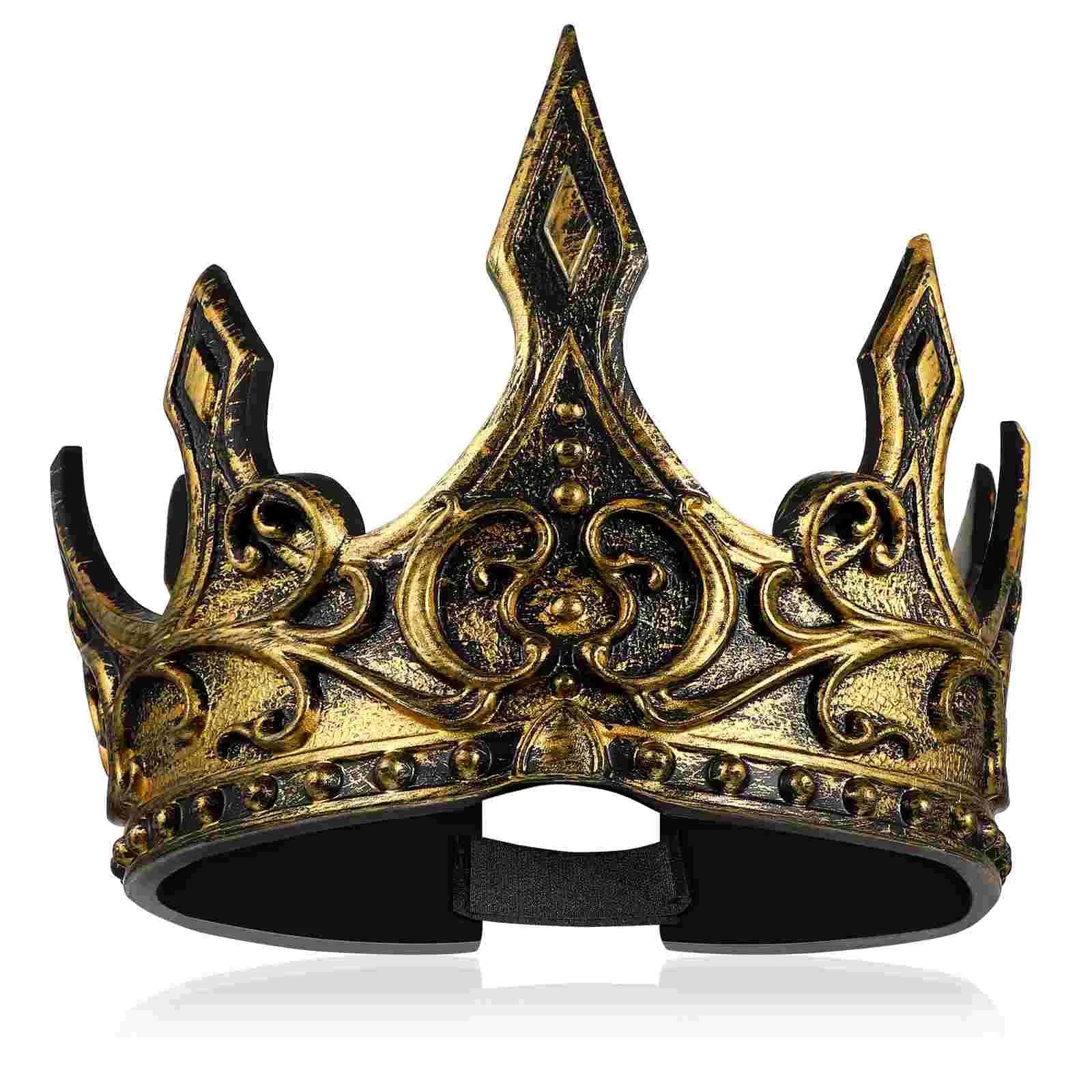 Birthday Crown King Cosplay Inflatable Halloween Decorations Makeup Headband Cloak Mens