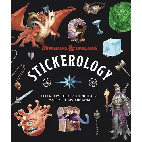 Dungeons & Dragons Stickerology: Legendary Stickers of Monsters, Magical Items, and More: Stickers for Journals, Water Bottles, Laptops, Planners, and - Paperback - 