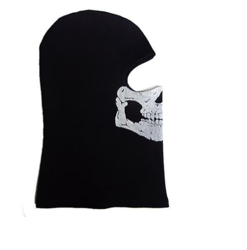 Black Balaclava Ghosts Skull Full Face Mask, Halloween Cosplay Prop