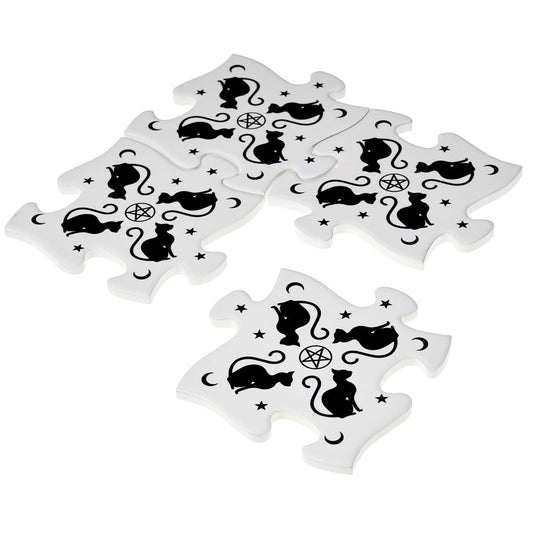 Black Cats Coasters (Set of 4)