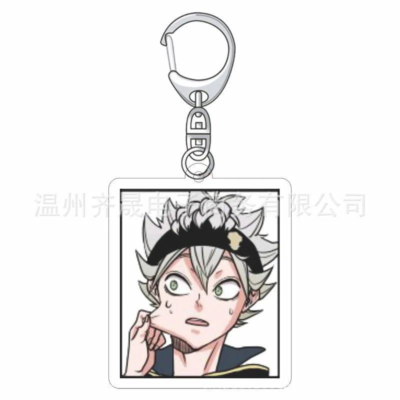 Black Clover Anime Fans Acrylic keychain Astayuno night see big Noel Fenlal keychain jewelry Fans gifts Car bag key chain