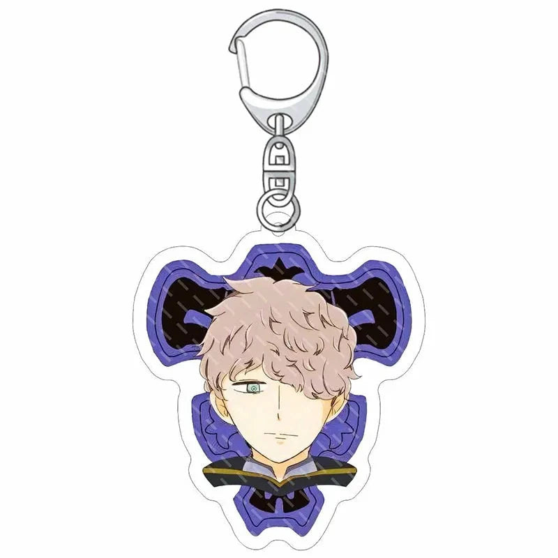 Black Clover Anime Fans Acrylic keychain Astayuno night see big Noel Fenlal keychain jewelry Fans gifts Car bag key chain