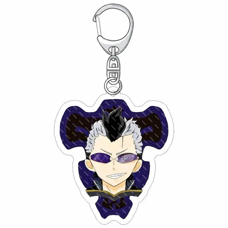 Black Clover Anime Fans Acrylic keychain Astayuno night see big Noel Fenlal keychain jewelry Fans gifts Car bag key chain