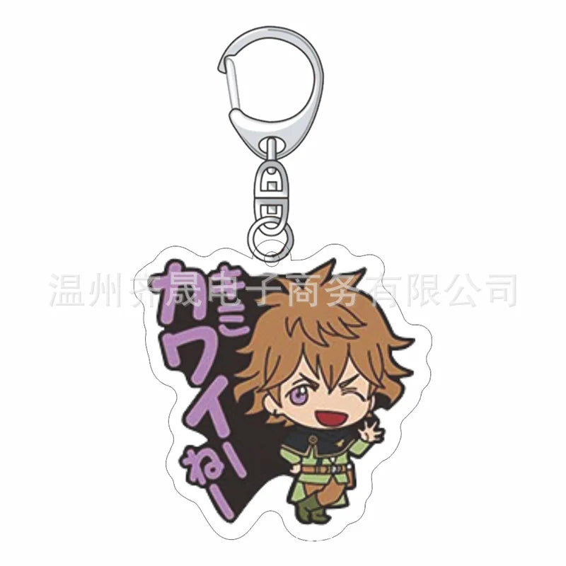 Black Clover Anime Fans Acrylic keychain Astayuno night see big Noel Fenlal keychain jewelry Fans gifts Car bag key chain