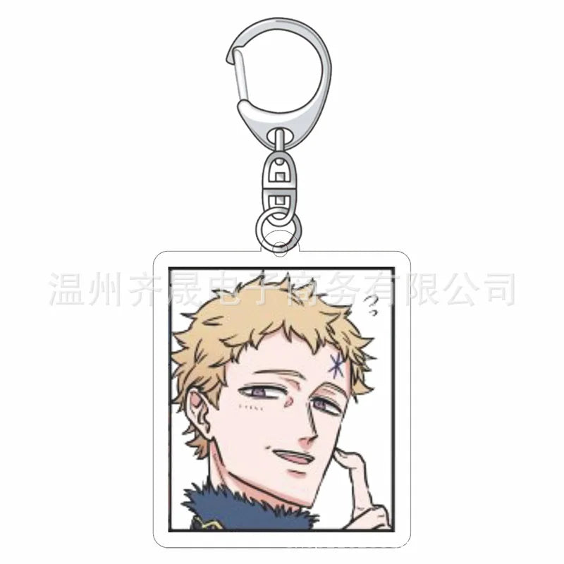 Black Clover Anime Fans Acrylic keychain Astayuno night see big Noel Fenlal keychain jewelry Fans gifts Car bag key chain