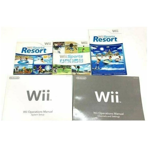 Black Nintendo Wii Console Wii Sports/Sports Resort Combo Original Box