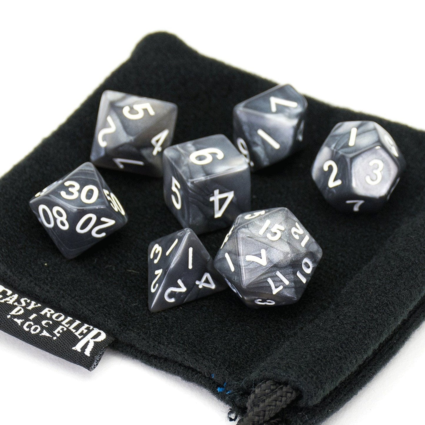 Black Smoke Dice - 7 Piece Set