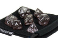 Black Sparkle Dice - 7 Piece Set - 