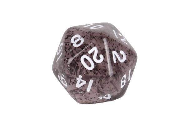 Black Sparkle Dice - 7 Piece Set - 