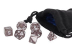 Black Sparkle Dice - 7 Piece Set - 