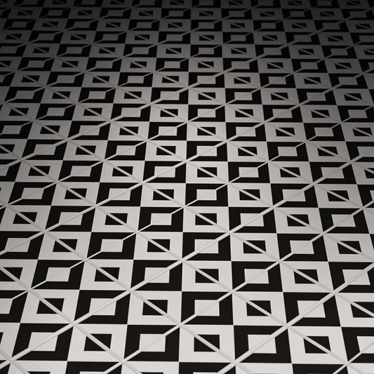 Black & White Kitchen / Diner Flooring - B3 Customs® Printed 2x2 Tile