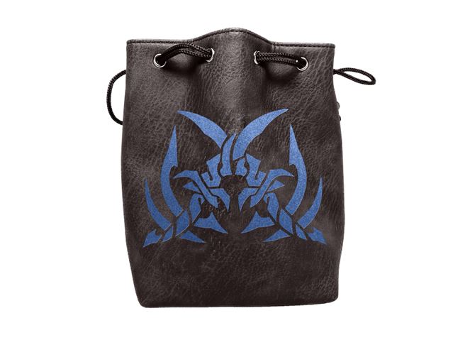 Grand sac à dés autonome en cuir noir Lite Assassin's Blades Design