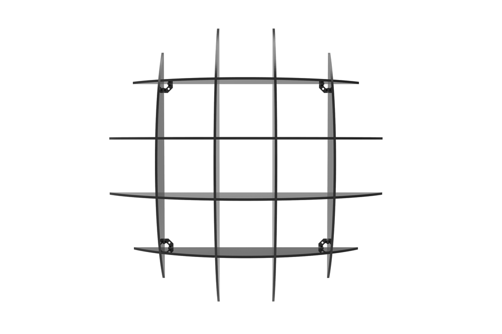 Neon/Fluorescent Spherical Display Shelf - Black