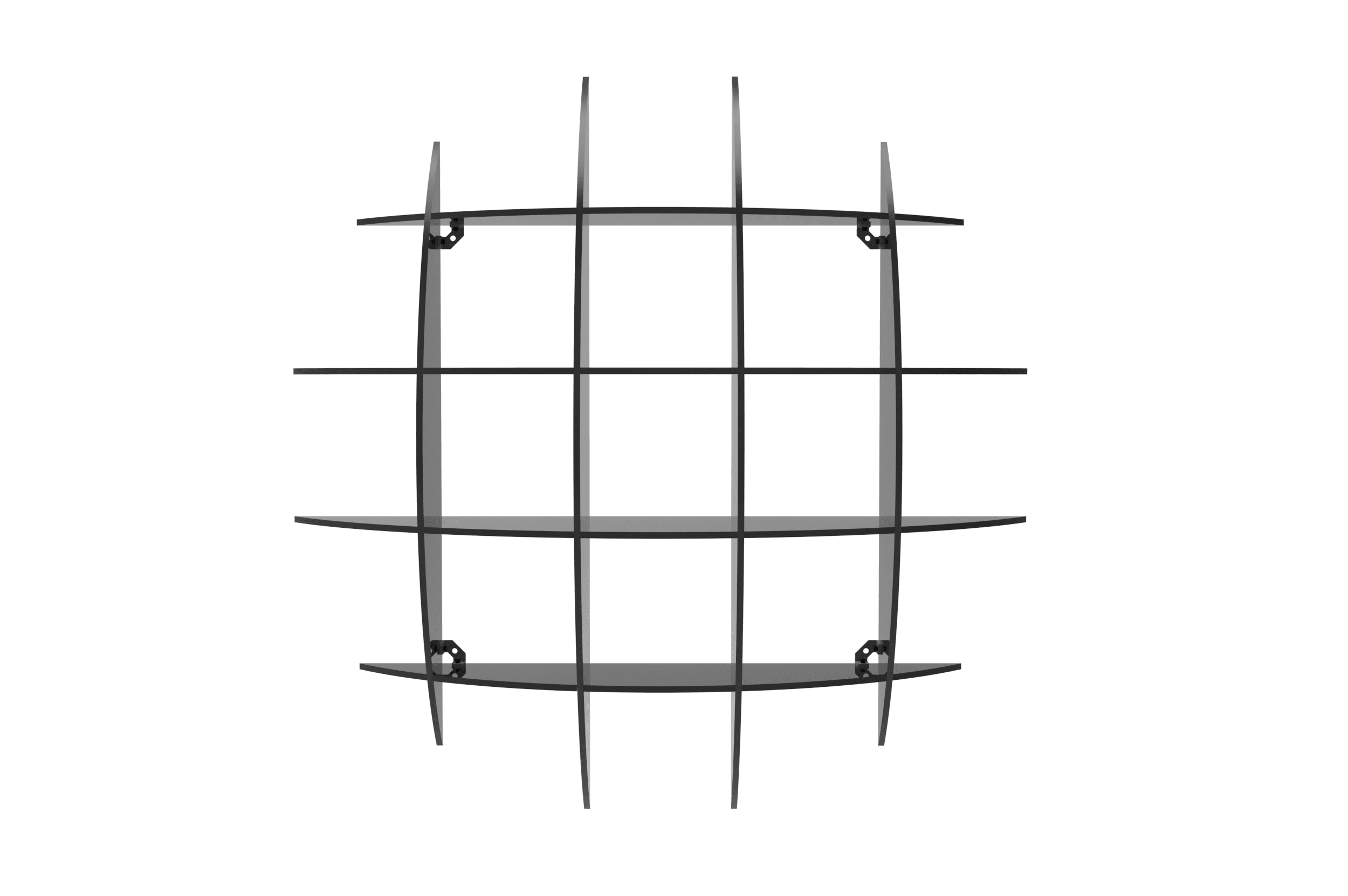 Neon/Fluorescent Spherical Display Shelf - Black