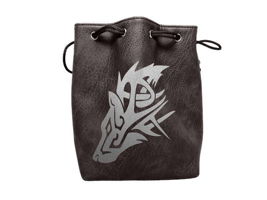 Grand sac à dés autonome en cuir noir Lite Wolf Design