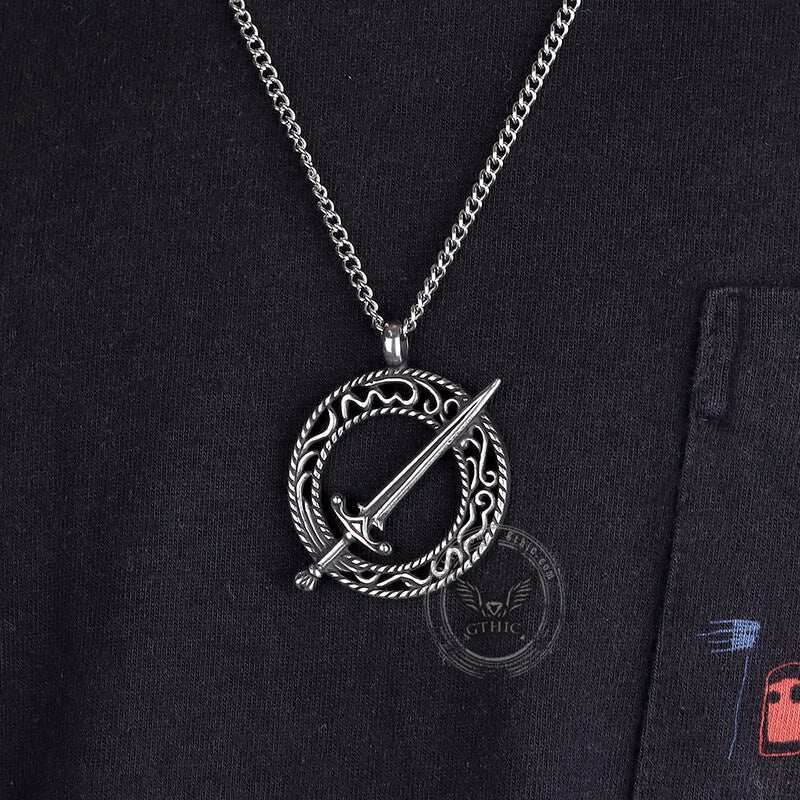Blades Of Darkmoon Stainless Steel Pendant - Stainless Steel / Pendant Only