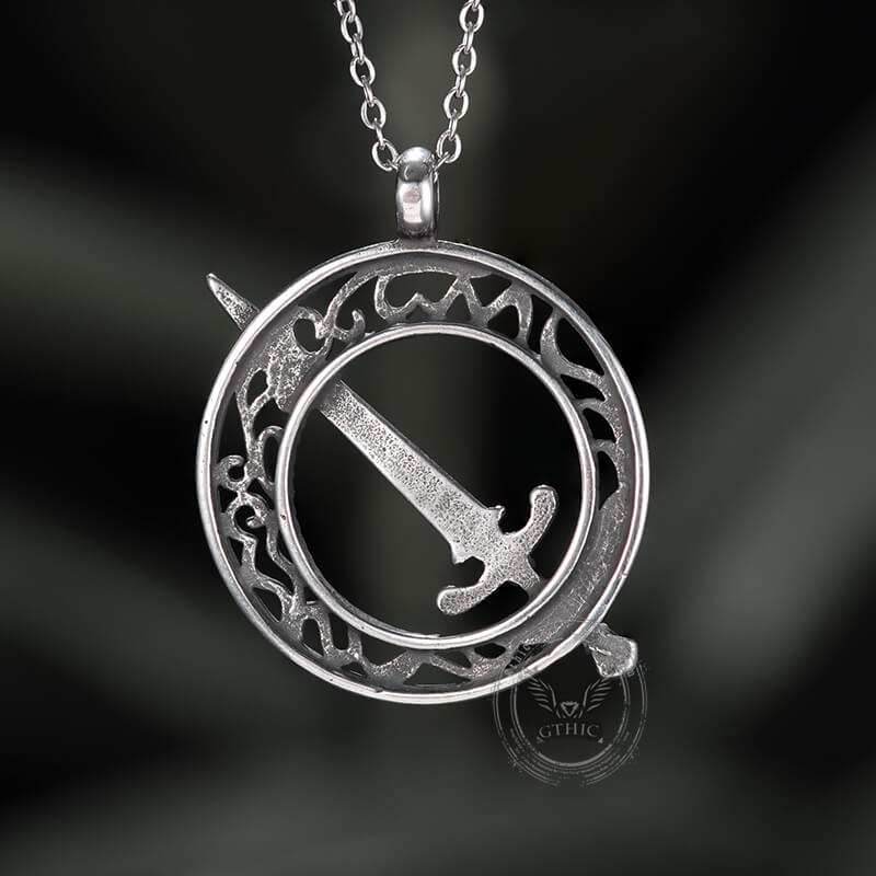 Blades Of Darkmoon Stainless Steel Pendant - Stainless Steel / Pendant Only