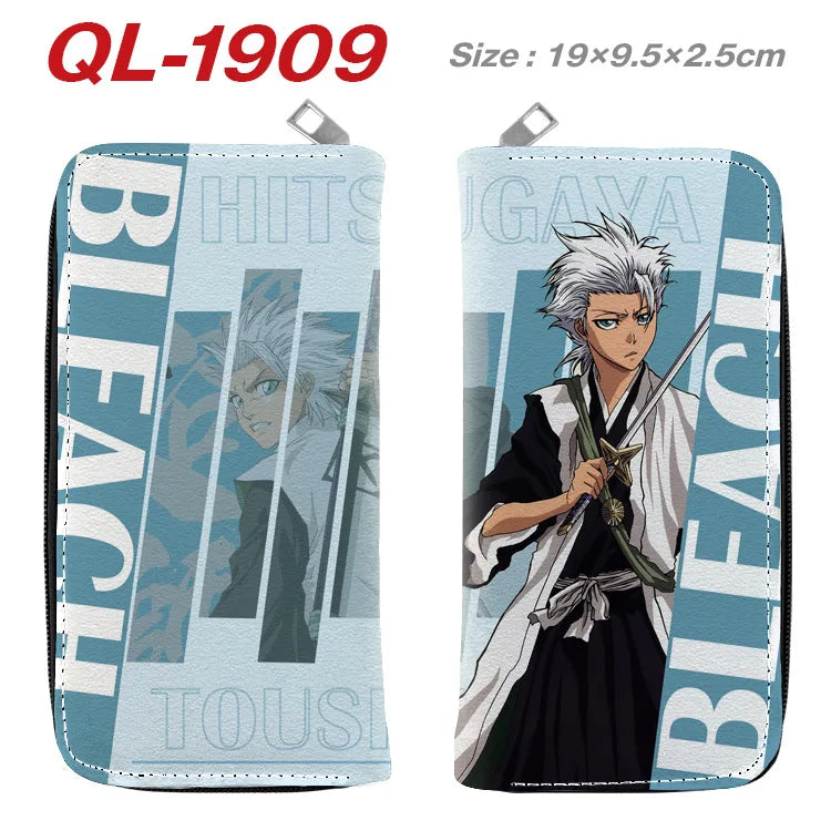 BLEACH Anime Cartoon Long Purse Handbag Portable Zipper Wallet Card Holder Male or Female