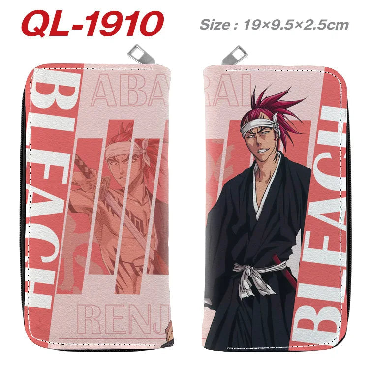 BLEACH Anime Cartoon Long Purse Handbag Portable Zipper Wallet Card Holder Male or Female