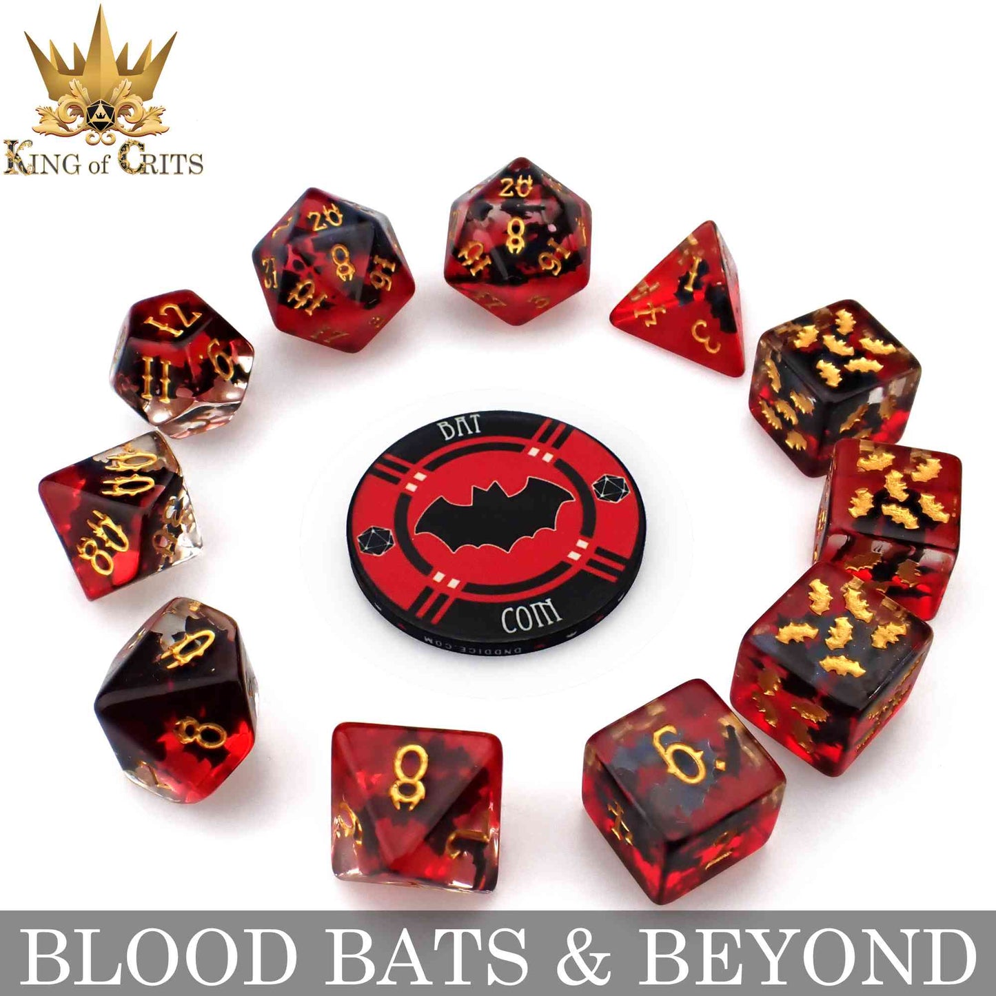 Blood Bats & Beyond 11 Dice Set