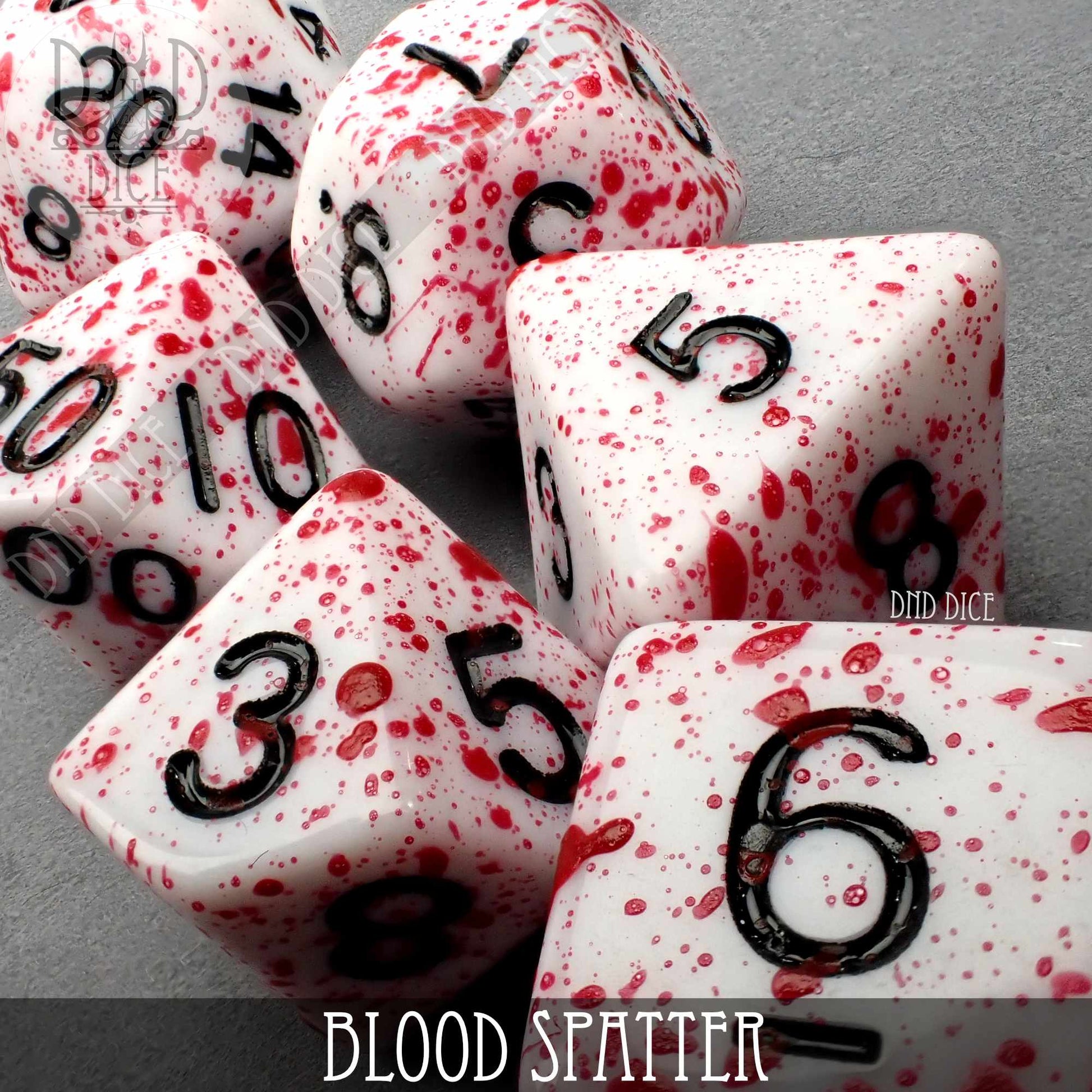 Blood Spatter Dice Set