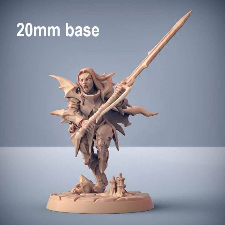 Bloodhunt Knight: Sculpt E (Female Vampire Soldier) - No Helmet / Large Sword