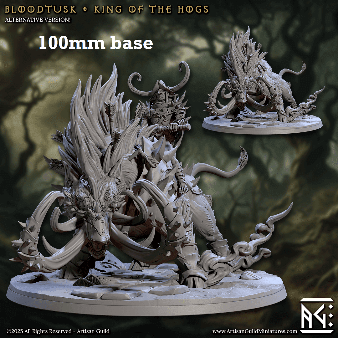 Bloodtusk, King of the Hogs (Warhog Epic Boss) - Wild / No Saddle or Rider