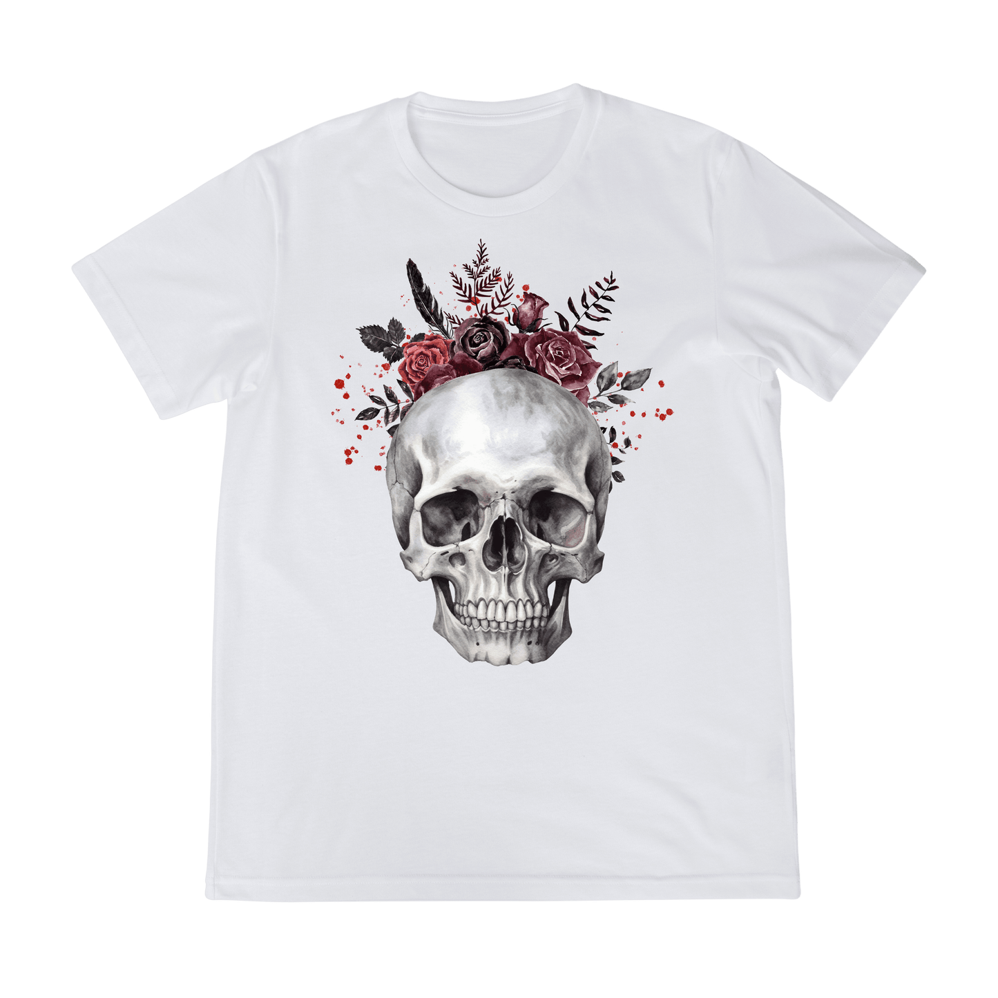 Bloody Valentine Skull Unisex Shirt - S / White