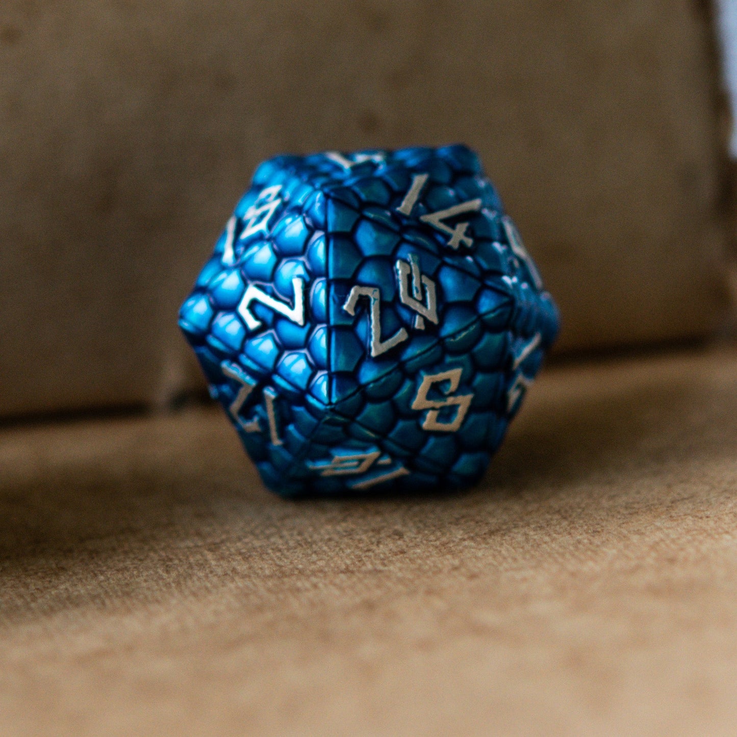 Blue Dragon's Egg Metal Dice Set