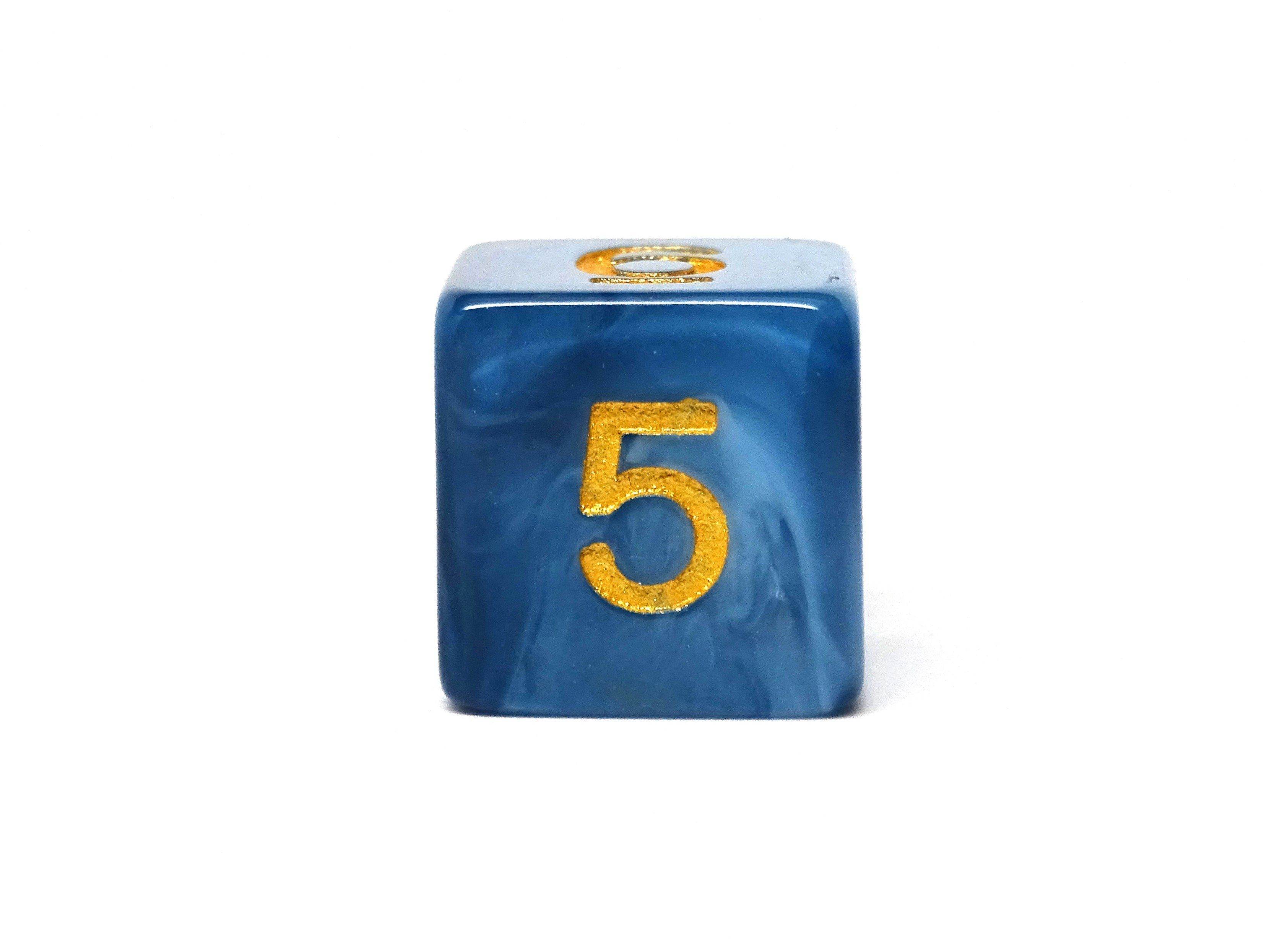 Blue Ivory Dice Collection - 7 Piece Set - 