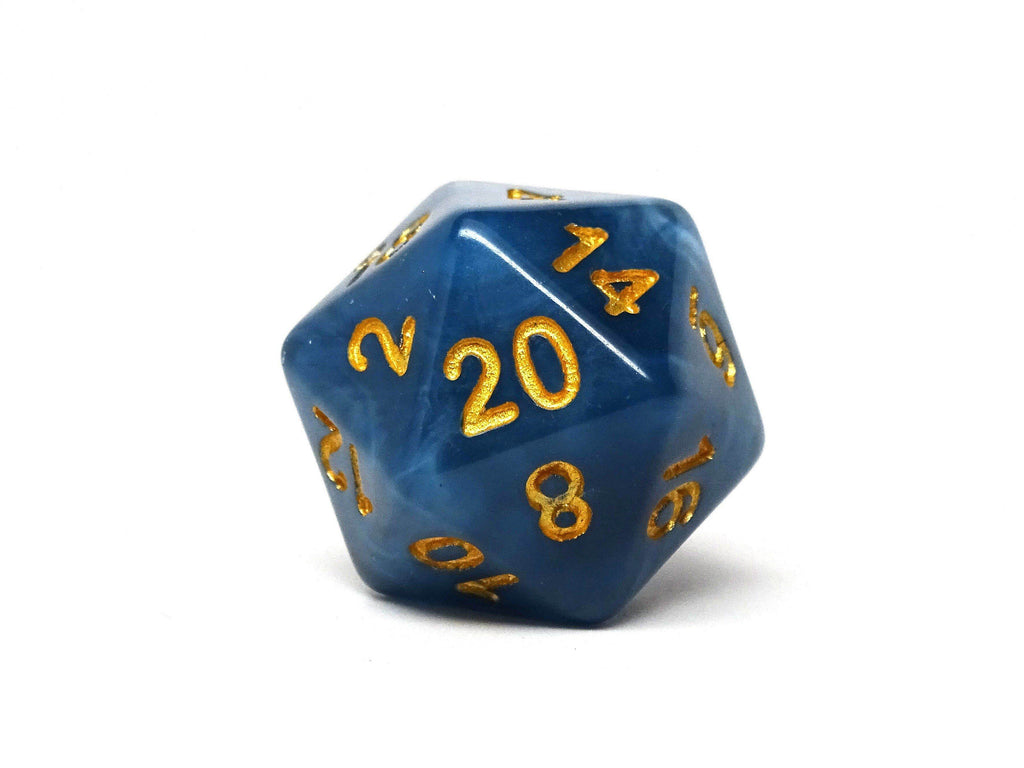 Blue Ivory Dice Collection - 7 Piece Set - 