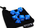 Blue Opaque Dice - 7 Piece Set - 