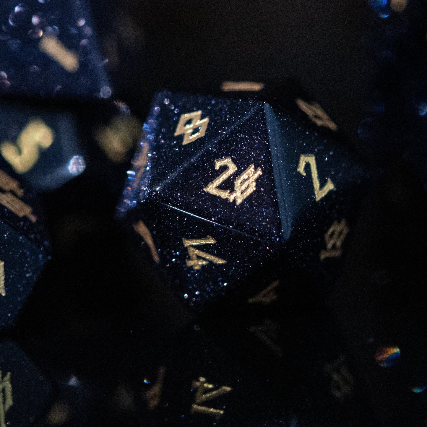 Blue Sandstone Dice Set