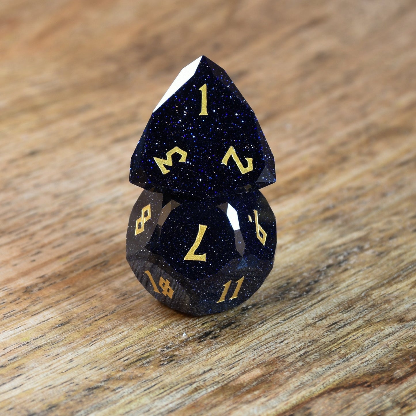 Blue Sandstone Multifaceted Stone Dice Set