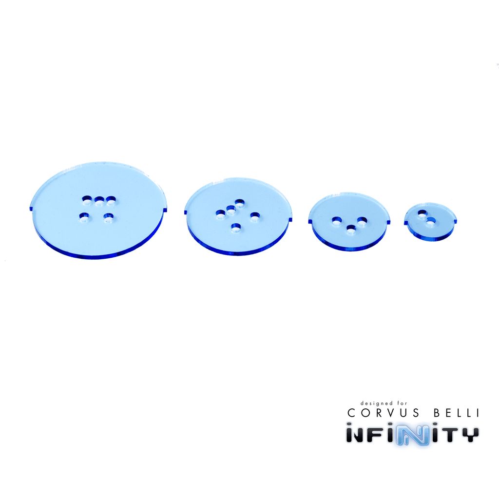 Line of Fire Status Discs - 25mm / Blue