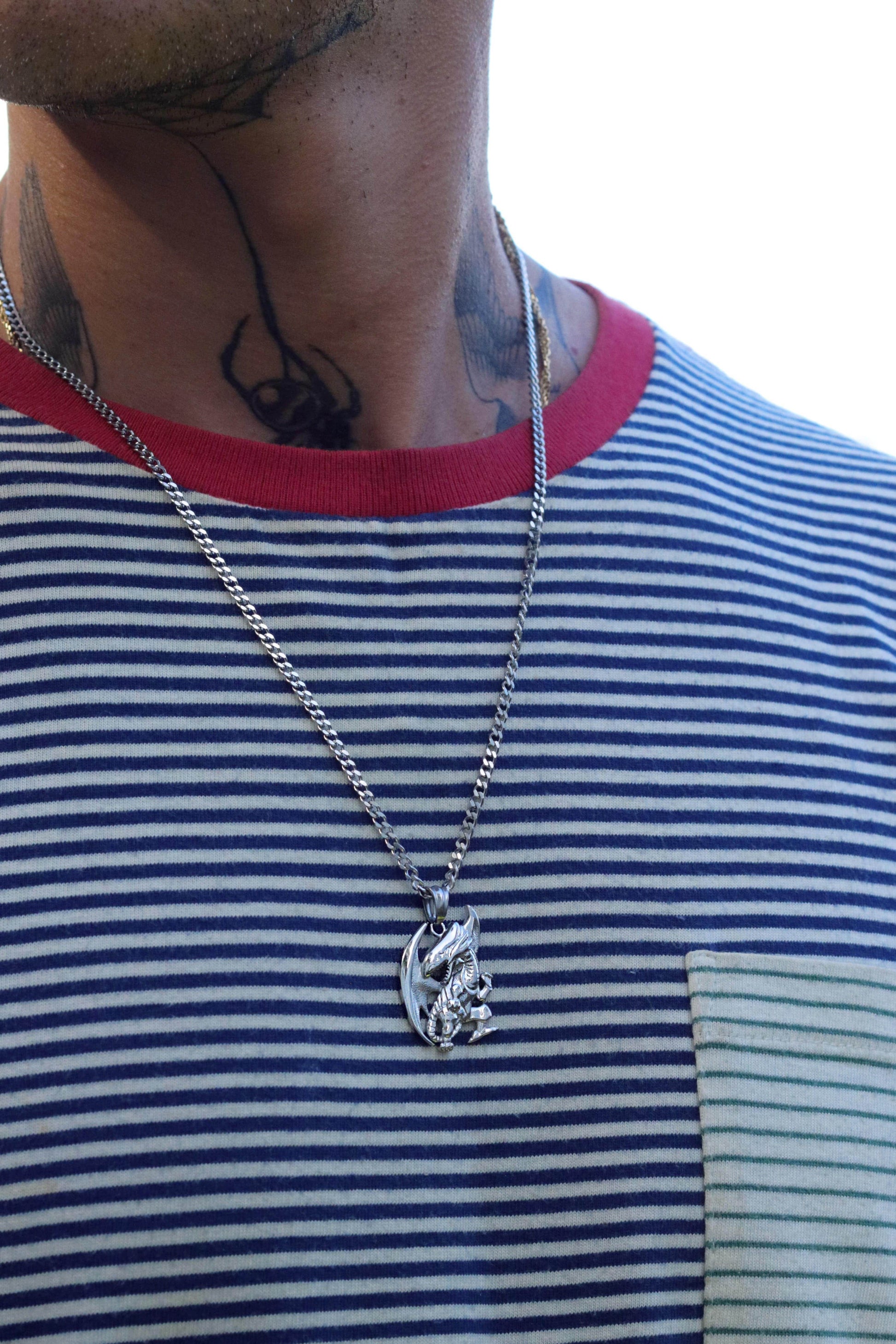 Yu-Gi-Oh!™ Blue Eyes White Dragon Necklace - Black