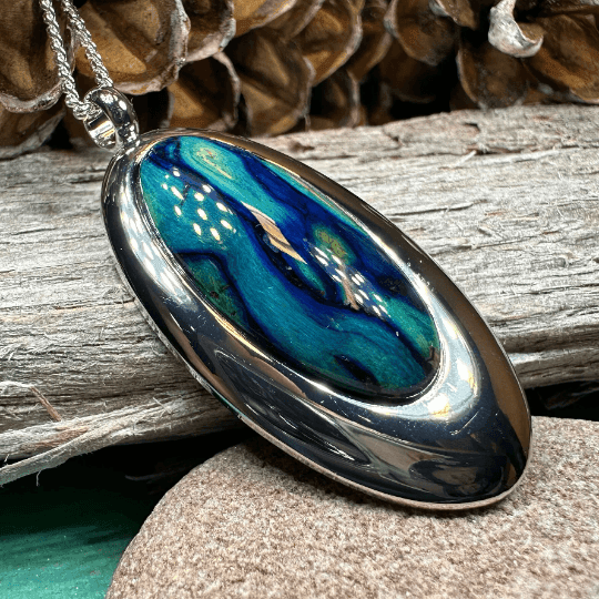 Scottish Highlands Necklace - Blue Green