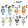 Bluey Set of 8 Lego Minifigures Custom Toys