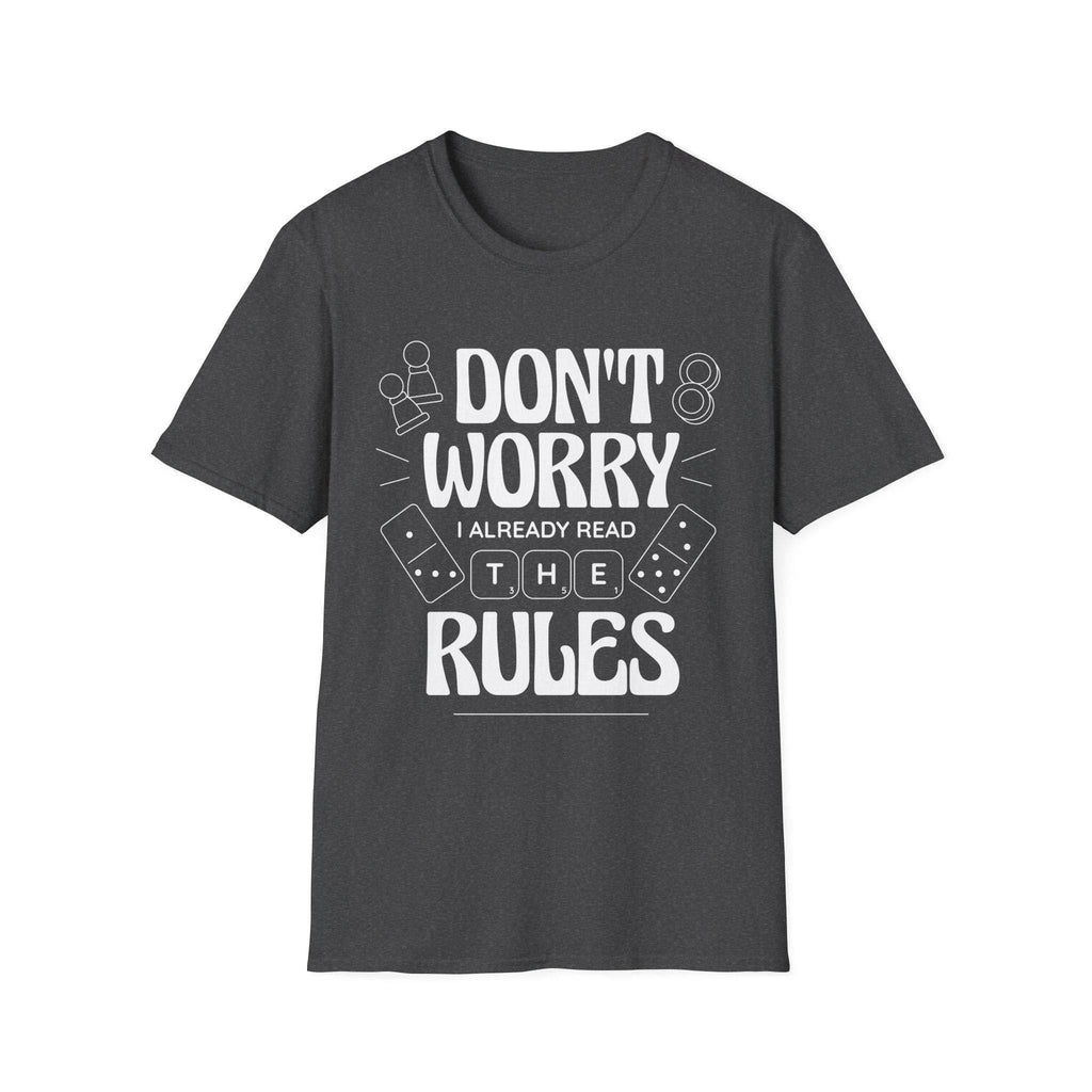 Board Games T-shirt - I Read The Rules - Dark Heather / S