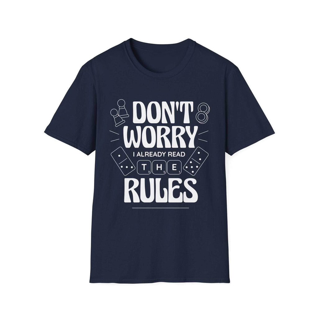 Board Games T-shirt - I Read The Rules - Navy / S