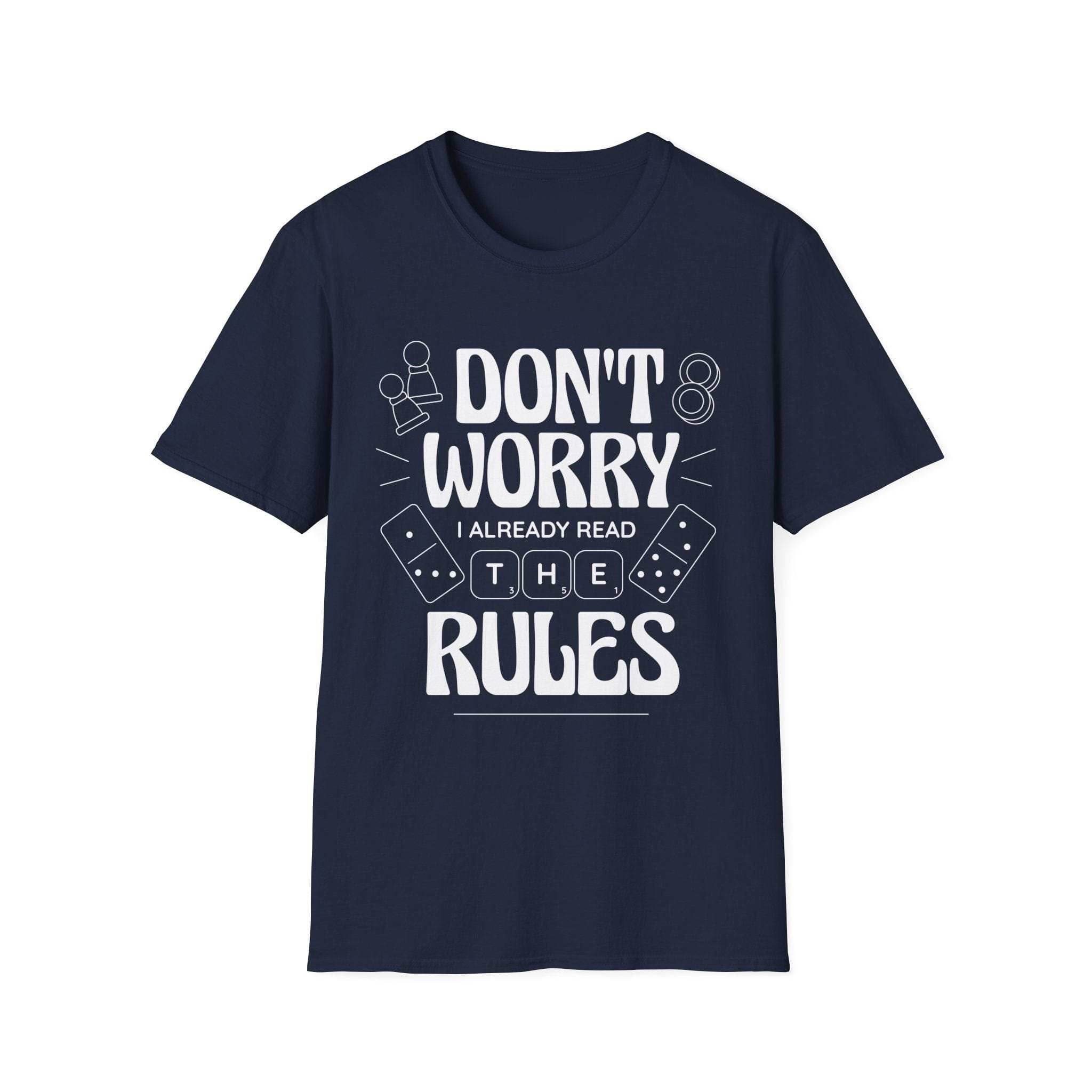 Board Games T-shirt - I Read The Rules - Navy / S